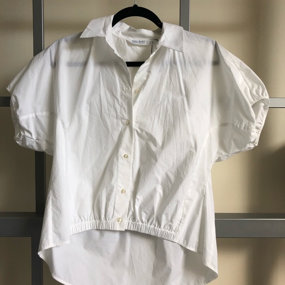 Zara Loose T-shirt Button Down - Picture 1 of 2